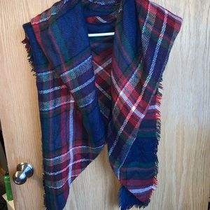 Red & Blue & Green Blanket Scarf